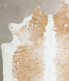 Beige and White Cowhide Rug #A43114