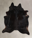 Solid Black Cowhide Rug #A43141