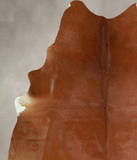 Solid Brown Cowhide Rug #A43157