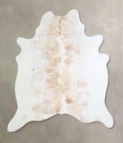 Beige and White Cowhide Rug #A43163