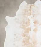 Beige and White Cowhide Rug #A43163