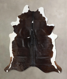 Chocolate and White Cowhide Rug #A43169