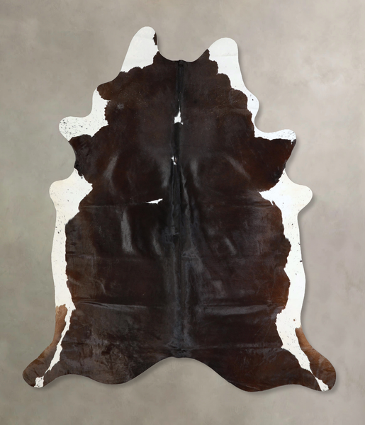 Chocolate and White Cowhide Rug #A43169