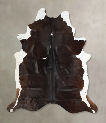 Chocolate and White Cowhide Rug #A43169