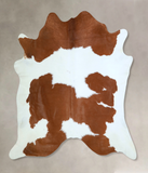 Brown and White Cowhide Rug #A43186