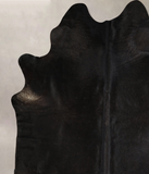 Solid Black Cowhide Rug #A43197