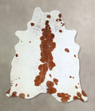 Brown and White Cowhide Rug #A43220