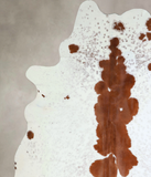 Brown and White Cowhide Rug #A43220
