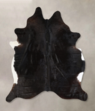 Solid Black Cowhide Rug #A43255