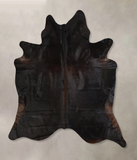 Solid Black Cowhide Rug #A43257