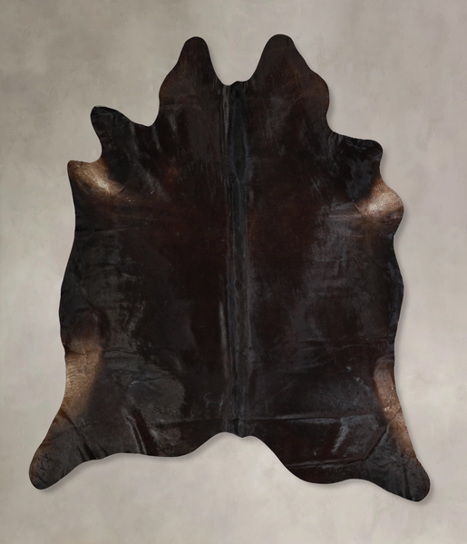 Solid Black Cowhide Rug #A43272