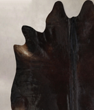 Solid Black Cowhide Rug #A43272