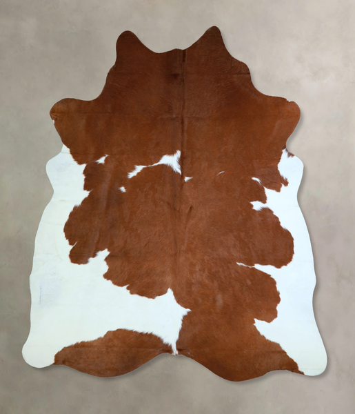 Brown and White Cowhide Rug #A43277