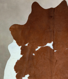 Brown and White Cowhide Rug #A43277