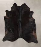 Solid Black Cowhide Rug #A43290