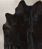 Solid Black Cowhide Rug #A43290