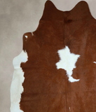 Brown and White Cowhide Rug #A43304
