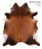Brown with Red Cowhide Rug #A4331