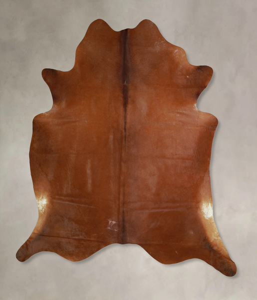 Solid Brown Cowhide Rug #A43320
