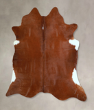 Solid Brown Cowhide Rug #A43324