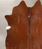 Solid Brown Cowhide Rug #A43324