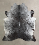 Salt and Pepper Black Cowhide Rug #A43337