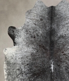 Salt and Pepper Black Cowhide Rug #A43337