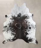 Salt and Pepper Black Cowhide Rug #A43339