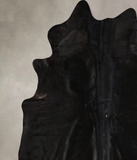 Solid Black Cowhide Rug #A43368