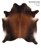 Brown with Red Cowhide Rug #A4340