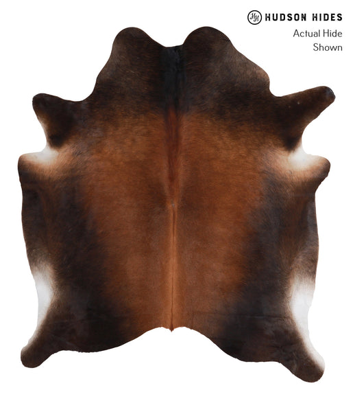 Brown with Red Cowhide Rug #A4340