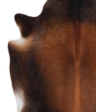 Brown with Red Cowhide Rug #A4340
