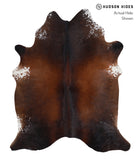 Brown with Red Cowhide Rug #A4342