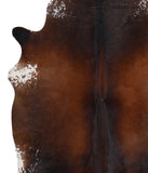 Brown with Red Cowhide Rug #A4342