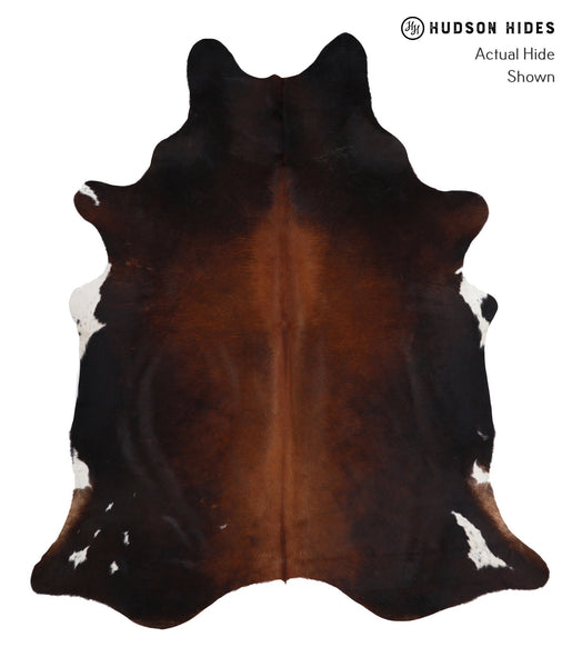 Chocolate and White Cowhide Rug #A4346