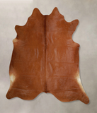 Solid Brown Cowhide Rug #A43477