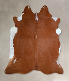 Brown and White Regular Cowhide Rug #A43502