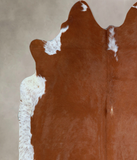Brown and White Regular Cowhide Rug #A43502