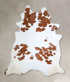 Brown and White Cowhide Rug #A43519