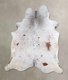 Salt and Pepper Brown Cowhide Rug #A43565