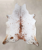 Salt and Pepper Brown Cowhide Rug #A43574