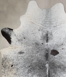 Salt and Pepper Black Cowhide Rug #A43628