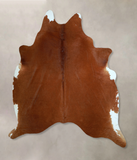 Solid Brown Cowhide Rug #A43662