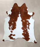 Brown and White Cowhide Rug #A43667