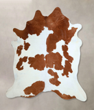 Brown and White Cowhide Rug #A43671