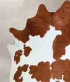 Brown and White Cowhide Rug #A43671