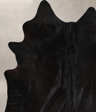 Solid Black Cowhide Rug #A43720