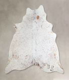 Salt and Pepper Brown Cowhide Rug #A43767