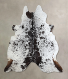 Salt and Pepper Black Cowhide Rug #A43773