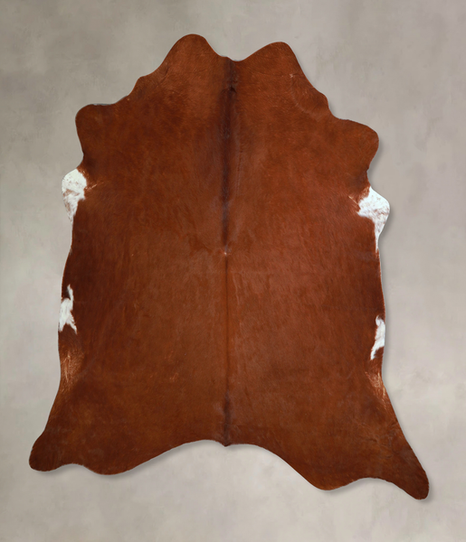 Solid Brown Cowhide Rug #A43784